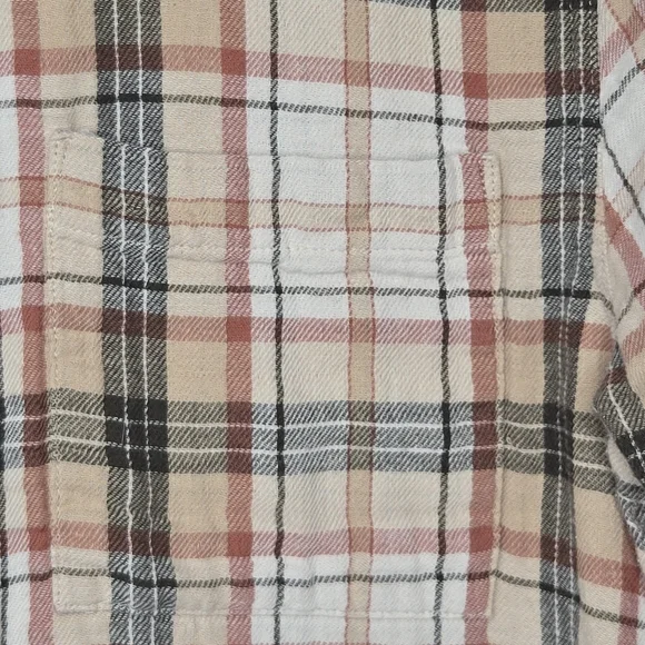 Madewell Mens Perfect Fit Harvest Moon Double Weave  Flannel Button Shirt Small - Picture 5 of 9